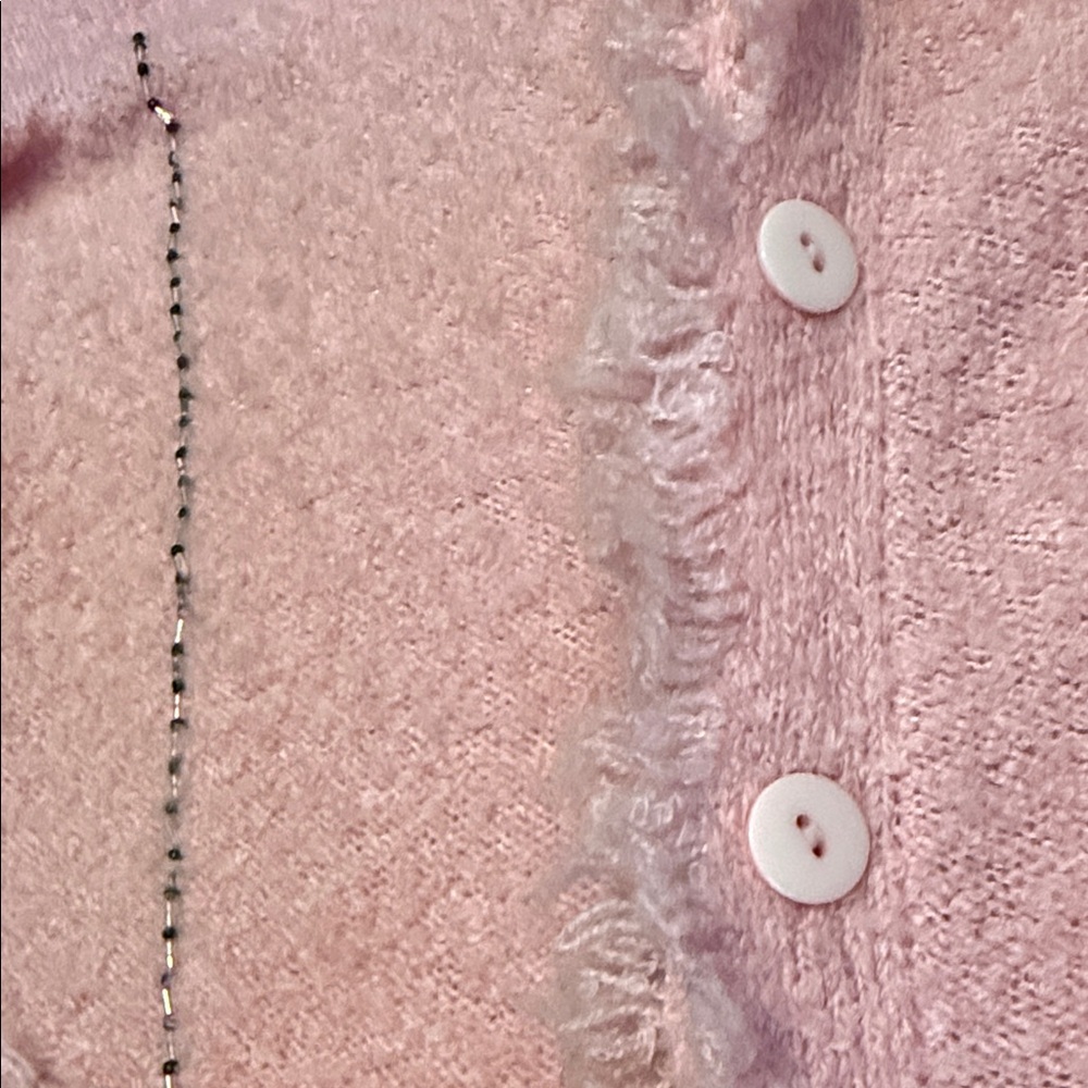 Berek Coquette Pink Knit 90’s Vintage Sweater Jacket with Bows - Picture 12 of 16